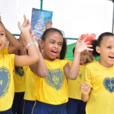 Itabuna, BA — O Coral Ecumênico Infantojuvenil Boa Vontade, formado por meninas e meninos atendidos pelo programa ​Criança: Futuro no Presente!, abrilhantou a cerimônia. Na oportunidade, as crianças apresentaram canções de boas-vindas e que reforçam bons valores, como a união e o respeito ao próximo.
