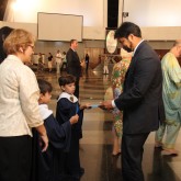 Cada participante recebeu das mãos dos Soldadinhos de Deus Frederico e Tarcísio um recado enviado por outras crianças para que o mundo seja melhor. Ao fazer a Espiral, eles foram convidados a orar e a pensar no pedido para que seja realizado, para que o mundo seja melhor.