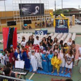 Joinville, SC — Com muita alegria e empolgação, crianças e adolescentes da LBV realizaram apresentações culturais para receber o público na cerimônia da entrega de cestas de alimentos, que também celebrou os 39 anos de ação da Entidade no município.
