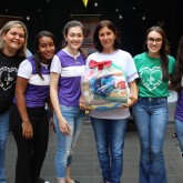 Presidente Prudente, SP — A cerimônia de entrega das cestas contou com a presença de integrantes da Ordem Internacional das Filhas de Jó, entidade que doou mais de 500 quilos de arroz à Campanha de Natal da LBV.
