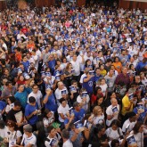 Peregrinos vindos de diversas cidades brasileiras e também de outros países superlotam a Nave do TBV para as comemorações dos 29 anos no monumento.