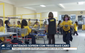 Telejornal SP1, da Rede Globo, destaca mobilização solidária da LBV